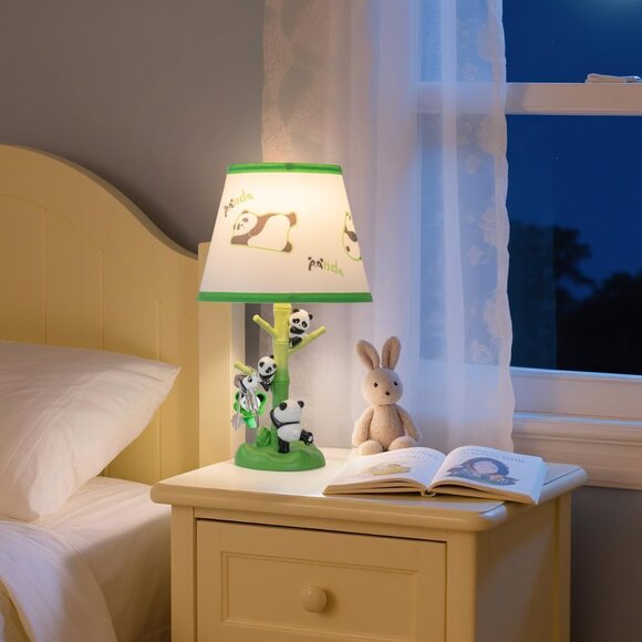 Adorable Panda Children Bedside Lamp with LED Bulb 16 Inches Tall - Picture 4 of 5
